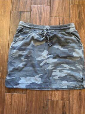 Maurices Casual Camo Drawstring Skirt - Gray L